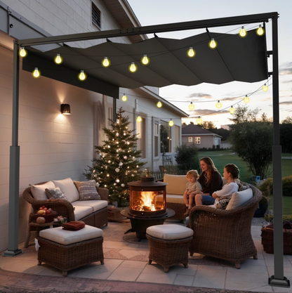 Pergola Extérieure Élégance 3x3 / 3x4 | Toit Coulissant Ajustable