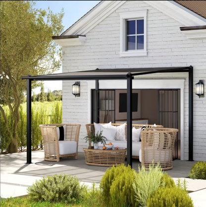 Pergola Adossée 3x3 | Toit Polycarbonate & Structure Aluminium