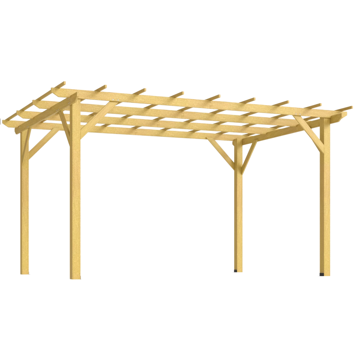 Pergola de Jardin 4x3m en Bois Massif de Sapin | Terrasse