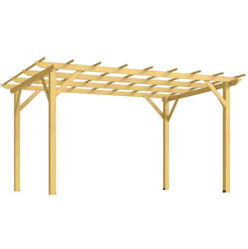 Pergola de Jardin 4x3m en Bois Massif de Sapin | Terrasse