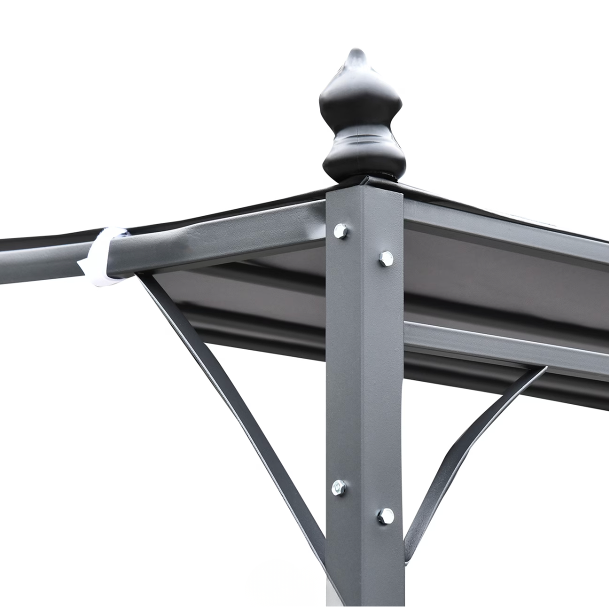 Pergola Adossable au Mur 3x3m | Structure Métal Style Fer Forgé
