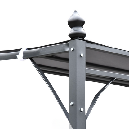 Pergola Adossable au Mur 3x3m | Structure Métal Style Fer Forgé