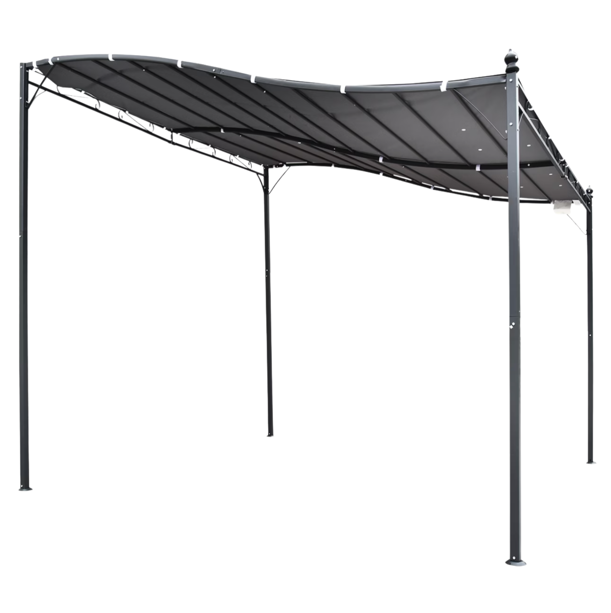 Pergola Adossable au Mur 3x3m | Structure Métal Style Fer Forgé