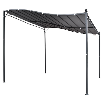 Pergola Adossable au Mur 3x3m | Structure Métal Style Fer Forgé