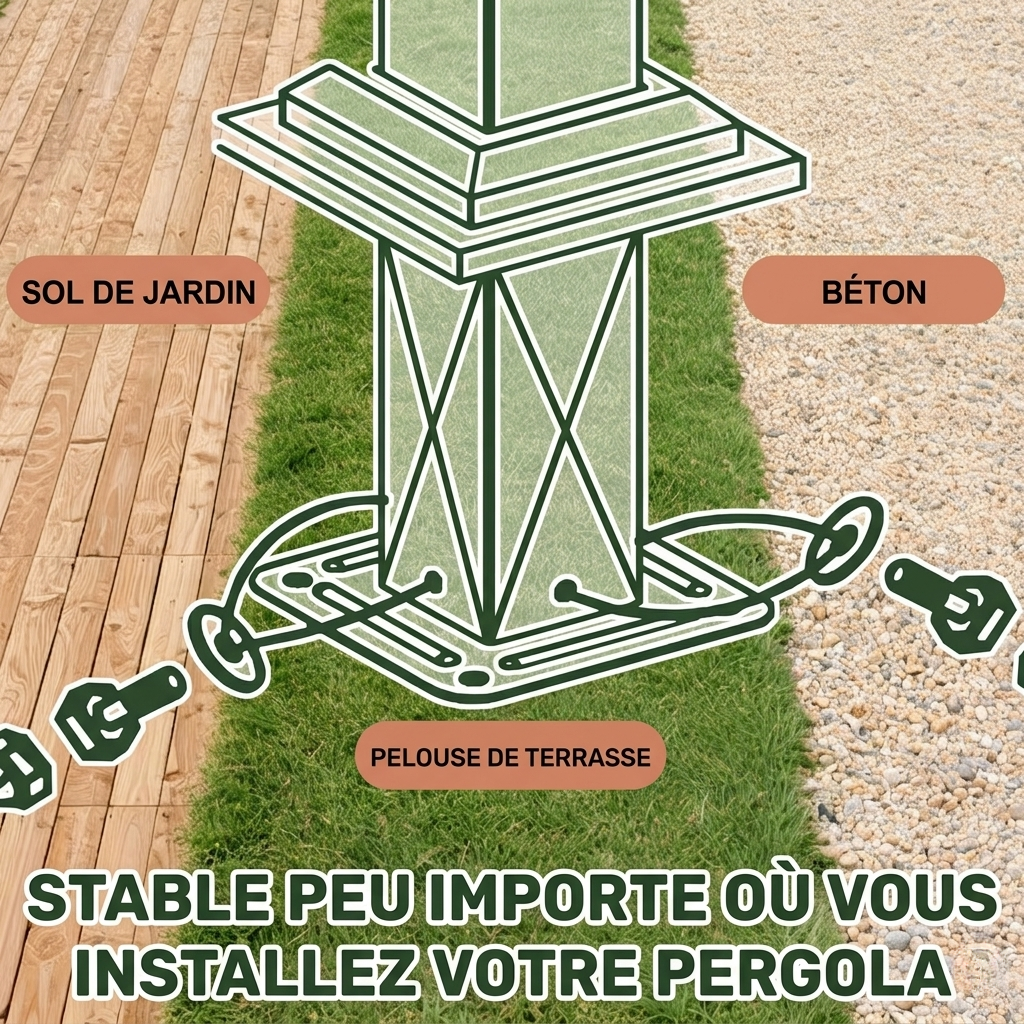 Pergola Extérieure Élégance 3x3 / 3x4 | Toit Coulissant Ajustable