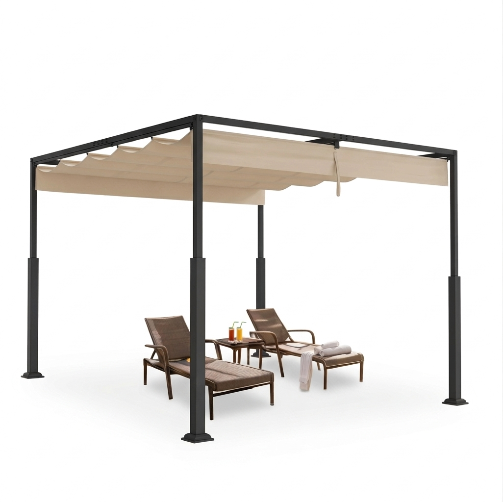 Pergola Extérieure Élégance 3x3 / 3x4 | Toit Coulissant Ajustable