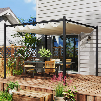Pergola Extérieure Élégance 3x3 / 3x4 | Toit Coulissant Ajustable