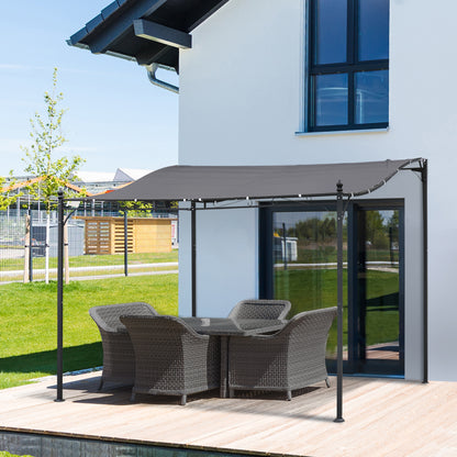Pergola Adossable au Mur 3x3m | Structure Métal Style Fer Forgé